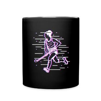 Dessin de fille de hockey - Mug uni - noir - Devant