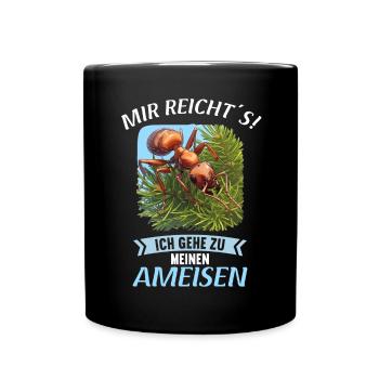 Ant Ameisen Ameise - Tasse einfarbig - Schwarz - Vorne