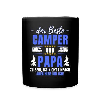 LE MEILLEUR CAMPEUR ET PAPA - Camping amusant - Mug uni - noir - Devant