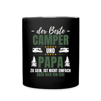 LE MEILLEUR CAMPEUR ET PAPA - Camping amusant - Mug uni - noir - Devant