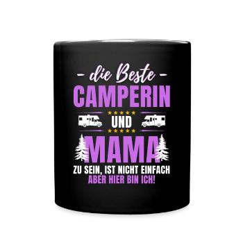 The Best Camper & Mom! Camper Tours - Full Colour Mug - black - Front