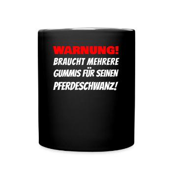 Lustiger Spruch Mallorca Urlaub Party Feiern - Tasse einfarbig - Schwarz - Vorne