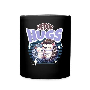 Câlins de hérisson - Mug uni - noir - Devant