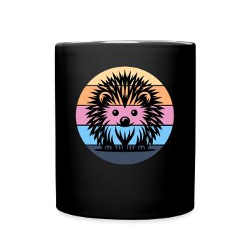 Hérisson - Mug uni - noir - Devant