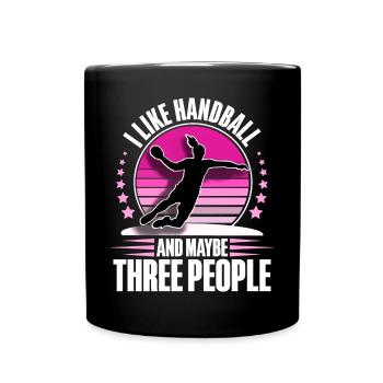 Handball Handballerin - Tasse einfarbig - Schwarz - Vorne
