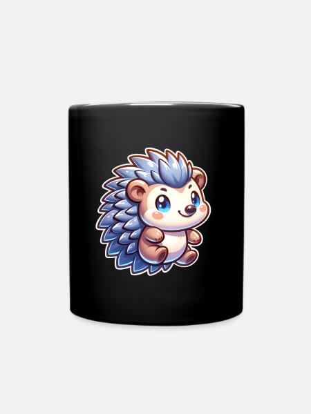 Igel - Tasse einfarbig - Schwarz
