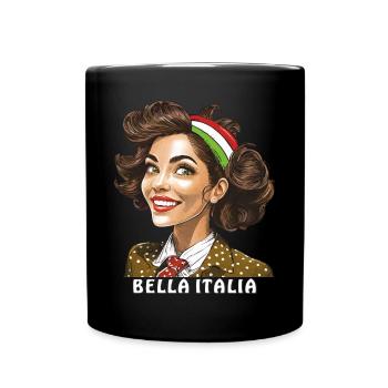FRAU ITALIEN BELLA ITALIA - Tasse einfarbig - Schwarz - Vorne