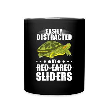 Red-eared Turtle Turtle - Full Colour Mug - black - Front