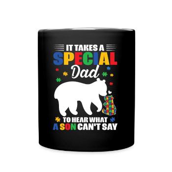 Journée de sensibilisation aux pères autistes - Mug uni - noir - Devant