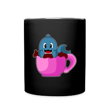 Dolphin Coffee Mug - Full Colour Mug - black - Front