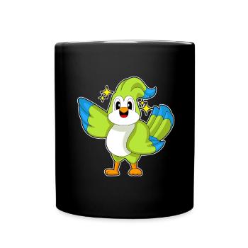 Papagei Sterne - Tasse einfarbig - Schwarz - Vorne