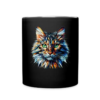 Polygone Art Bengal Chat - Mug uni - noir - Devant