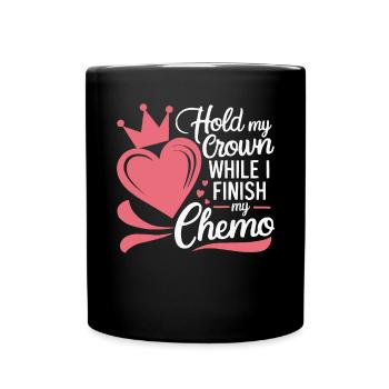 Breast Cancer Awareness Month Pink Ribbon Chemo - Full Colour Mug - black - Front