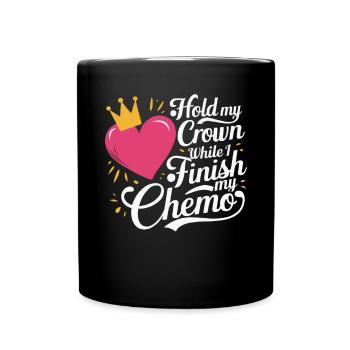Breast Cancer Awareness Month Pink Ribbon Chemo - Full Colour Mug - black - Front