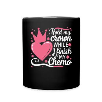 Breast Cancer Awareness Month Pink Ribbon Chemo - Full Colour Mug - black - Front