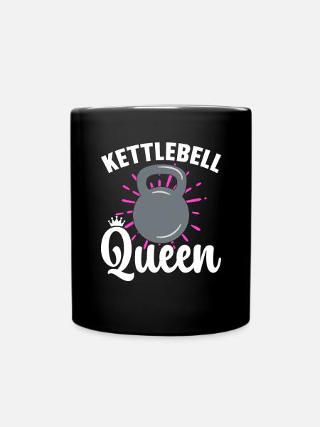 Kettlebell Workout Fitness Training - Full Colour Mug - black