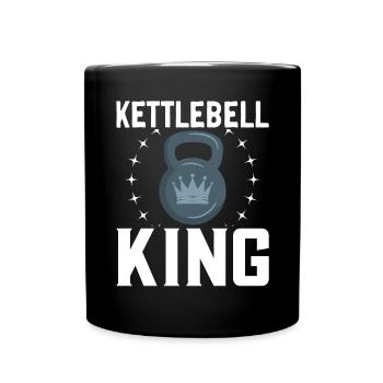 Kettlebell Workout Fitness Training - Full Colour Mug - black - Front