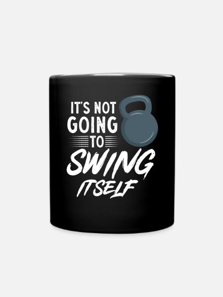 Kettlebell Workout Fitness Training - Tasse einfarbig - Schwarz