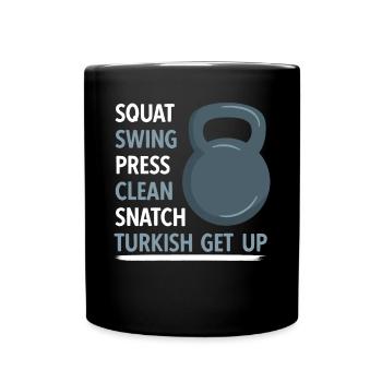 Kettlebell Workout Entraînement de fitness - Mug uni - noir - Devant