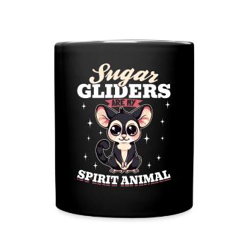 Funny Sugar Glider Animal Sugar Gliders - Full Colour Mug - black - Front