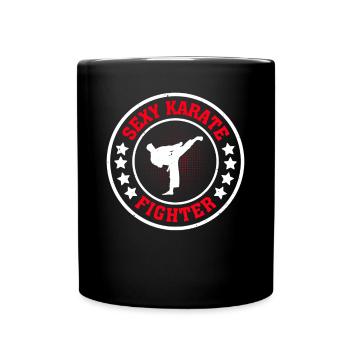 Sexy Karate Fighter - Karate Fighting Karate Fight - Full Colour Mug - black - Front