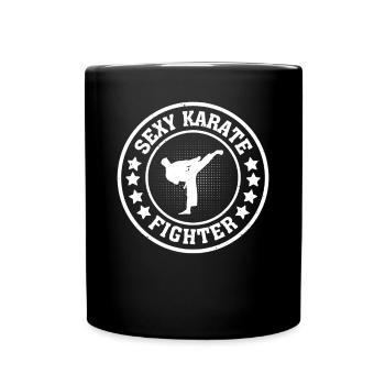 Sexy Karate Fighter - Karate Fighter Karate - Tasse einfarbig - Schwarz - Vorne