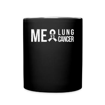 Ruban blanc du Mois de la sensibilisation au cancer du poumon - Mug uni - noir - Devant