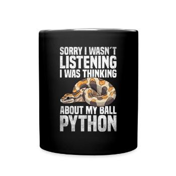 Banana Ball Python Herpetologist Coral Ball - Tasse einfarbig - Schwarz - Vorne