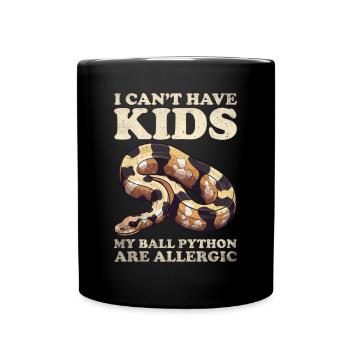 Banana Ball Python Herpetologist Coral Ball - Tasse einfarbig - Schwarz - Vorne
