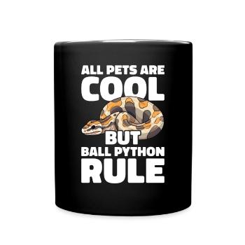 Banana Ball Python Herpetologist Coral Ball - Tasse einfarbig - Schwarz - Vorne