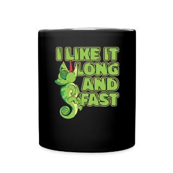 J’aime bien long et rapide Voiled Panther Lover - Mug uni - noir - Devant