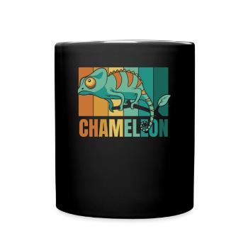 Panthère rétro voilée Chamaeleonidae amant - Mug uni - noir - Devant