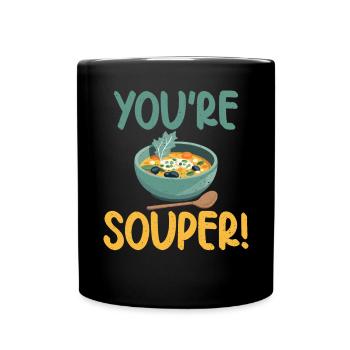 Soup Lovers Gifts - Tasse einfarbig - Schwarz - Vorne