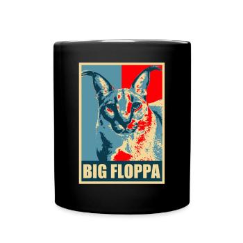 Big Floppa Karakal Cat Meme - Mug uni - noir - Devant