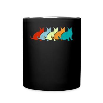 Big Floppa Karakal Cat Meme - Mug uni - noir - Devant