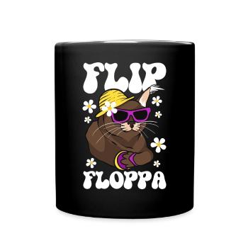 Big Floppa Karakal Cat Meme - Mug uni - noir - Devant