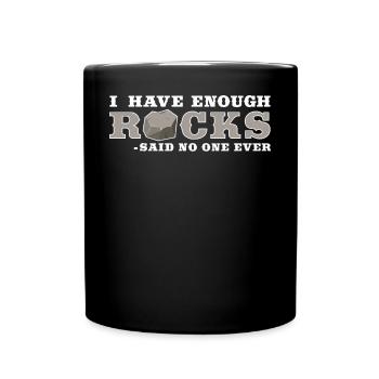 Rock Hunting Mineral - Full Colour Mug - black - Front