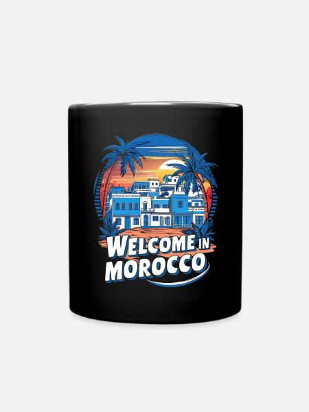 Welcome To Moroccan Village - Full Colour Mug - black