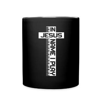 Klavier Christliche Musik Jesus Pianist Gott - Tasse einfarbig - Schwarz - Vorne