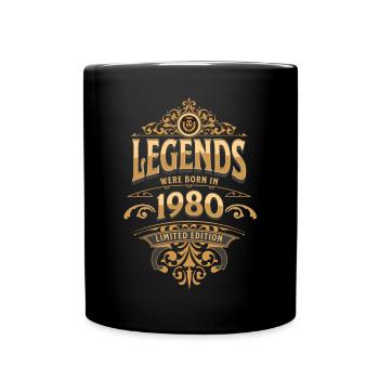 1980 Légende Anniversaire 1980 Année de naissance - Mug uni - noir - Devant
