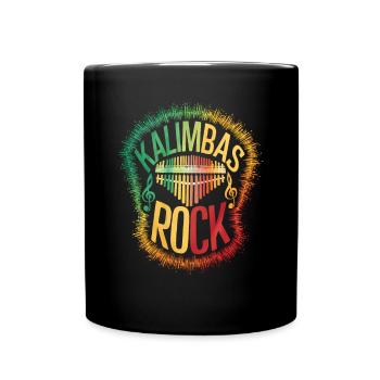 Idiophon Kalimba Geschenk - Tasse einfarbig - Schwarz - Vorne