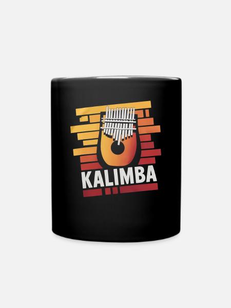 Idiophon Kalimba Geschenk - Tasse einfarbig - Schwarz