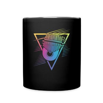 Idiophon Kalimba Geschenk - Tasse einfarbig - Schwarz - Vorne