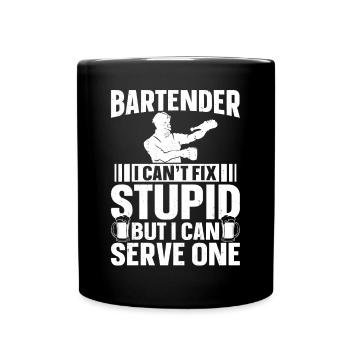 Bartender Mixologist Bartender I - Tasse einfarbig - Schwarz - Vorne