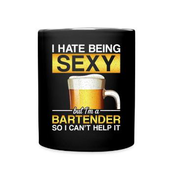 Barman Mixologue Je déteste être - Mug uni - noir - Devant