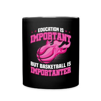 Basketball Is Importanter - Full Colour Mug - black - Front