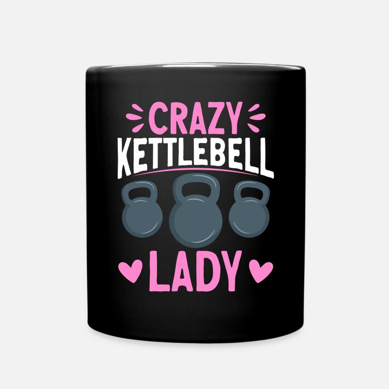 Kettlebell Workout Fitness Training - Tasse einfarbig - Schwarz