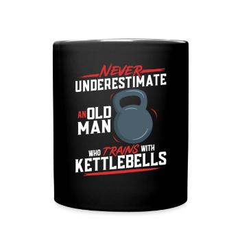 Kettlebell Workout Fitness Training - Full Colour Mug - black - Front