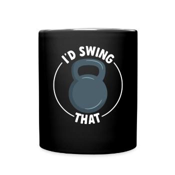 Kettlebell Workout Fitness Training - Full Colour Mug - black - Front