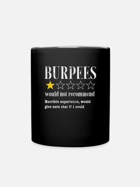 Burpees - Tasse einfarbig - Schwarz